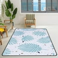 thumbnail image 3 of SKYSONIC Area Rug Tropical Leaves with Terrazzo Textures Nursery Rug Floor Mat Kids Playing Mat 7' x 5' (80 x 58 in) for Living Room Bedroom, 3 of 6
