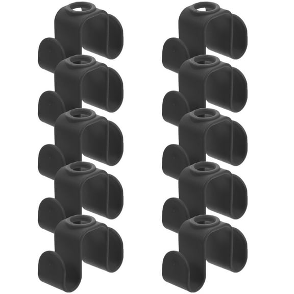 SHOWERORO 10Pcs Coat Hanger Hooks Abs Material Space Saving For Living Room Storage
