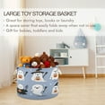 thumbnail image 5 of Collapsible 20" Round Storage Basket with Handles Laundry Hamper Open Storage Bins Cartoon Ghost Clip Art, 5 of 6