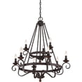 thumbnail image 6 of Traditional Nine Light Chandelier in Rustic Black Finish Bailey Street Home 71-Bel-1809327, 6 of 6