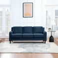 thumbnail image 5 of Modern 3 Seater Sofa, Upholstered Velvet Loveseat Couch, Ergonomic Soft Backrest and Thickened Seat Cushion, 5 of 7