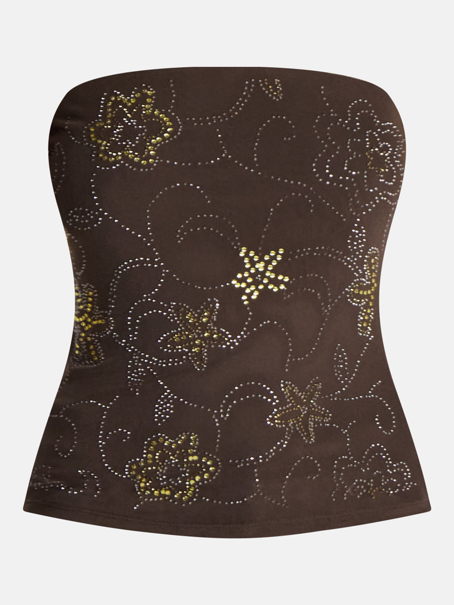 No Boundaries Embellished Tube Top with Scarf, Women’s XXS-XXL