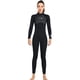 thumbnail image 1 of Soidarity Traje de buceo de 3mm, Material de nailon, buena elasticidad, traje de baño de una pieza de estilo de manga larga, traje de neopreno con ribete Deportes acuáticos Mujer Negro SG Soidarity OD020682-11, 1 of 6