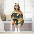 thumbnail image 7 of FORMRS Wearable Blanket Hoodie with Sleeves for Kids Cozy Flannel Sweatshirt, Fish Pattern, 7 of 7
