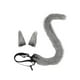 thumbnail image 4 of Diadema con orejas de gato, decoración para cosplay, regalo de gato con cola larga para cumpleaños y espectáculos. Gris, 4 of 9
