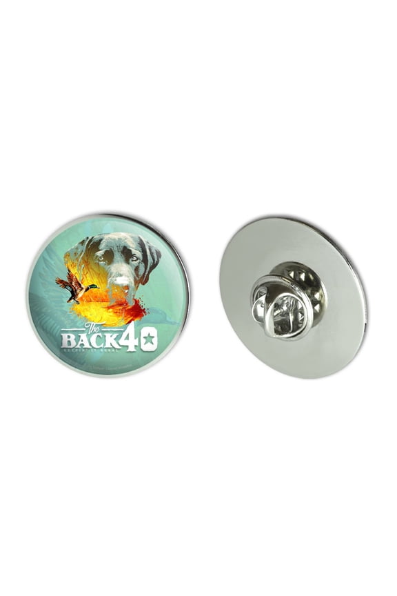 Back 40 Barn Keepin' It Rural Lab Dog Mallard Duck Hunting Metal 1.1" Tie Tack Hat Lapel Pin Pinback