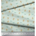 thumbnail image 3 of Soimoi Green Rayon Fabric Trolley & Bottle Kids Decor Fabric Printed Yard 42 Inch Wide, 3 of 3