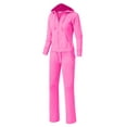 thumbnail image 2 of J. METHOD Women's 2 Piece Outfit Casual Basic French Terry Zip Up Hoodie and Sweatpants Sweatsuit Tracksuit Set NEWTS01 Neonpink XL, 2 of 6