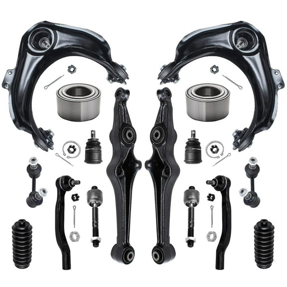 Detroit Axle - 16pc Front End Kit for 1998-2002 Honda Accord 1999-2003 TL 2001-2003 CL Upper Lower Control Arms Ball Joints Wheel Bearing Hubs Sway Bars Tie Rods Boots Replacement