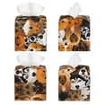 thumbnail image 2 of Lsque Dogs Different Breeds Printed Tissue Box Cover Holder, Facial Paper Organizer Dispenser,Square with Bottom Belt, PVC Leather Decorative Organizer, 2 of 8