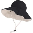 thumbnail image 4 of Womens Foldable Shapeable Brim Sun Hat UPF 50+ Cotton Wide Brim Beach Adjustable Chin Strap Hat Sun Protection Cap, 4 of 5