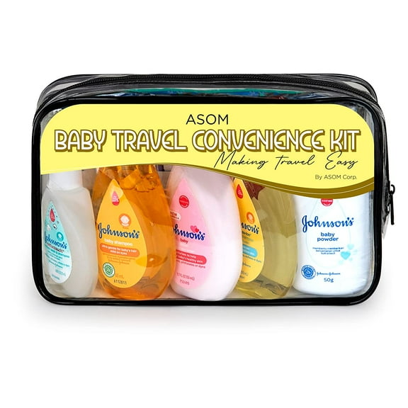 Asom Baby Travel Convenience Kit TSA-Compliant Toiletries Set, Unisex, 10pc