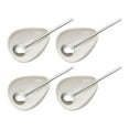 thumbnail image 1 of Bandeja para pesar granos de café con cucharas Bandejas individuales para café para cocina de cafetería 4 tazones 4 cucharas, 1 of 9