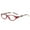 Red Floral, variant on Women Oval Reading Glasses 2.00 Spring Hinge Presbyopic Glasses Lightweight Red Floral Readers +2.00 Strength