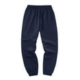 thumbnail image 3 of Dwelliawo Men's Tracksuit 2 Piece Hoodie and Sweatpants Solid Color Relaxed Fit Pullover Hoodies Joggers Sport Pants Set Sweat Fall Suits with Pockets Navy 2XL, 3 of 4