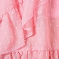 thumbnail image 4 of Fesfesfes Pink Cute Princess Dress Parent-child Dress V-neck Irregular Swing Holiday Mother-daughter Family Matching Dress Mommy And Me Boho Beach Dress, 4 of 6