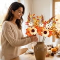 thumbnail image 6 of Halloween Artificial Branches, Fall Maple Leaf Decoration, Thanksgiving Home Decor, Autumn Harvest Accent, Pumpkin Floral Arrangement, Vase Filler Ornament, Seasonal Party Display, 6 of 6