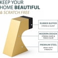 thumbnail image 3 of Mega Handles Curved Floor Door Stopper | Floor Mounted Door Knob Wall Protector | 2.5 inch, 3 of 7