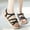 Black, variant on Sandals On Clearance, Summer Sandals Summer Ladies Sandals Imitation Straw Espadrille Flat Beach Flat Sandals Womens Sandals