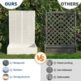 thumbnail image 5 of Raised Garden Bed with Trellis,Planter Box Outdoor Privacy Screen for Climbing Plant,Garden Planter with Drainage Holes,Privacy Planter Boxes for Planting Flower Patio Tomato Vegetable Herb, 5 of 7