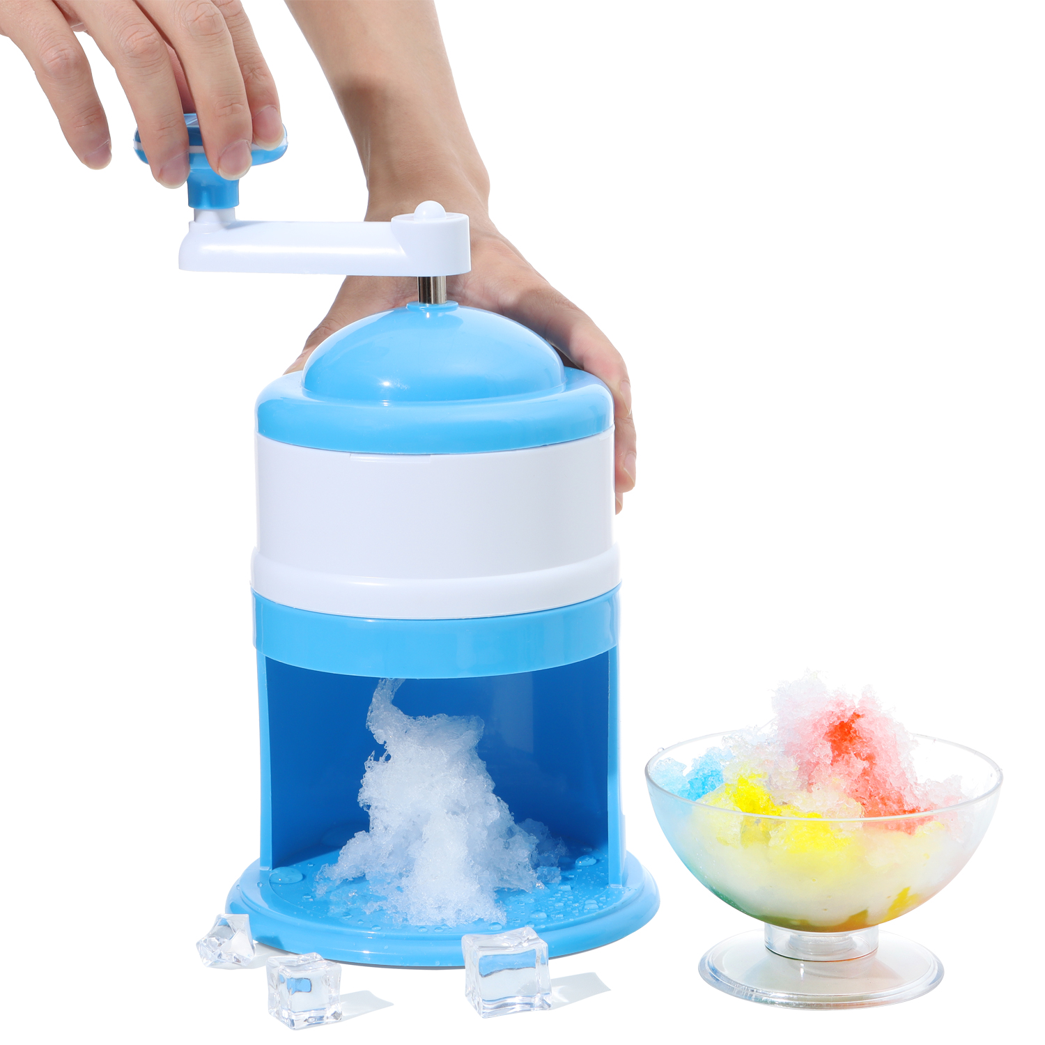 Shredding Easy Iced Treat Funny DIY Snow Cone Crusher Ice Slush Machine