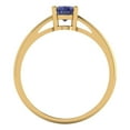 thumbnail image 4 of 1 ct Oval Cut Simulated Tanzanite Solitaire Engagement Ring for Women in 18K Yellow Gold, 4 of 5