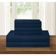 thumbnail image 3 of Elegant Comfort 1500 Hotel Quality Microfiber Wrinkle and Fade Resistant Cozy 6-Piece Bedding Set, Queen Navy Blue, 3 of 5