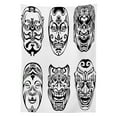 thumbnail image 3 of Ambesonne Kabuki Tablecloth Rectangular Table Cover, Theatrical Japanese, 60"x84", Black and White, 3 of 4