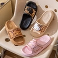 thumbnail image 4 of Sanrio Hello Kitty Leopard Print Slide Sandals for Women,Cute 3D Character EVA Slides,Non-Slip Open Toe Slippers for Indoor Outdoor Shower Beach, 4 of 6