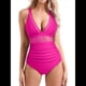 thumbnail image 3 of Traje de Baño de con Control de Abdomen para Mujer, Push Up, Cintura Alta. Rosa Roja XL, 3 of 10