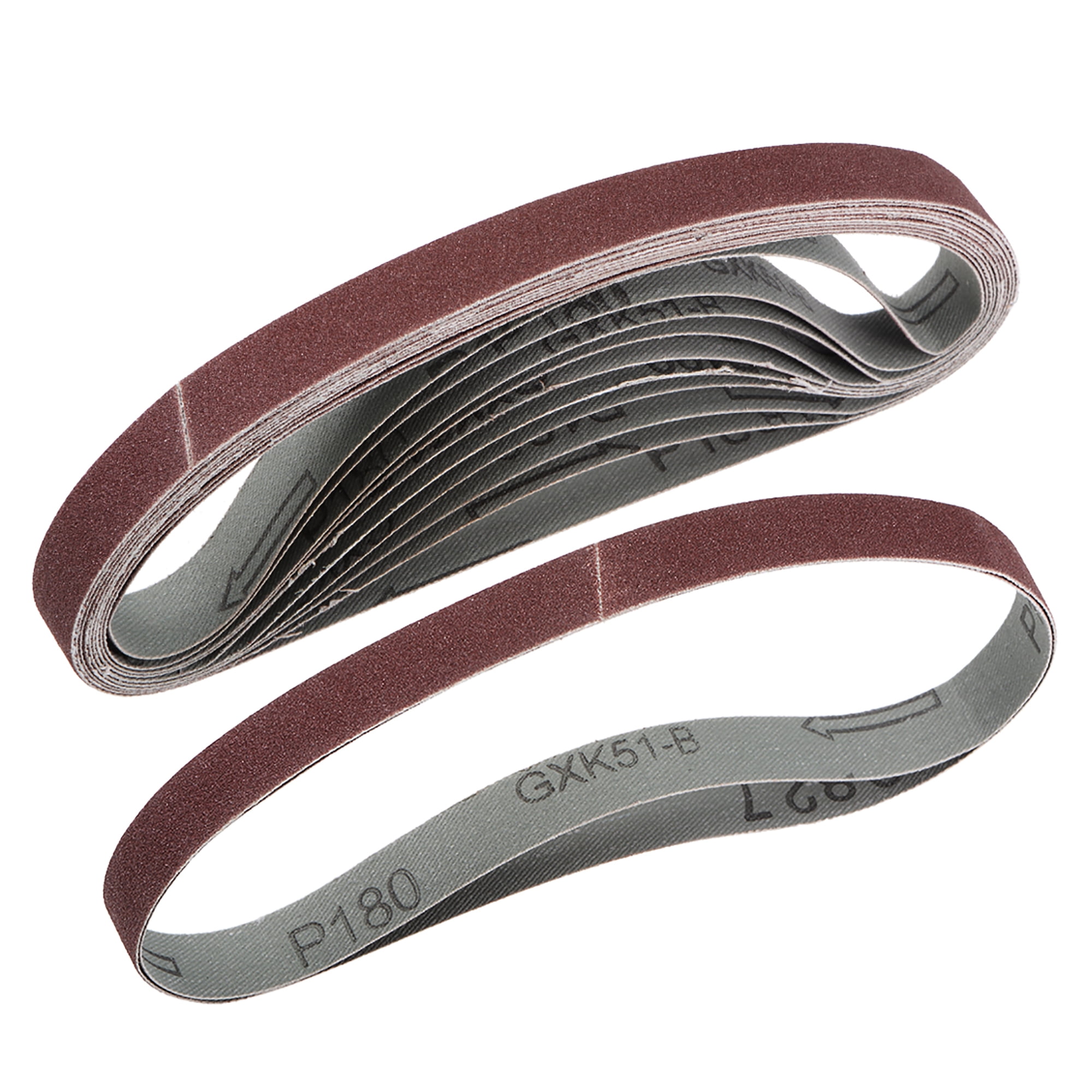 1/2' x 18'(15mm x 455mm) Sanding Belt 180 Grit Aluminum Oxide 12pcs