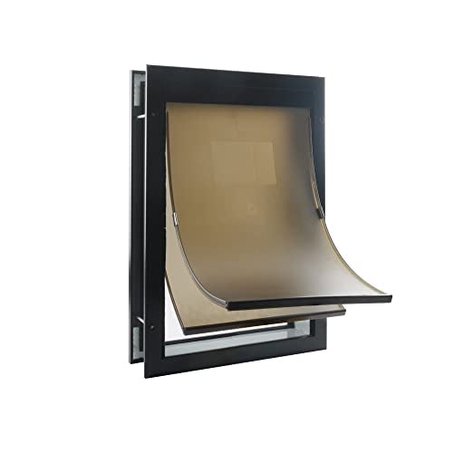 Dog door with locking panel hot sale