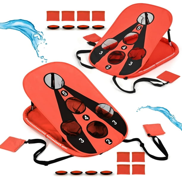 Juego de tablas de cornhole para piscina Ropoda de 3 pies x 2 pies, flotantes, de doble propósito