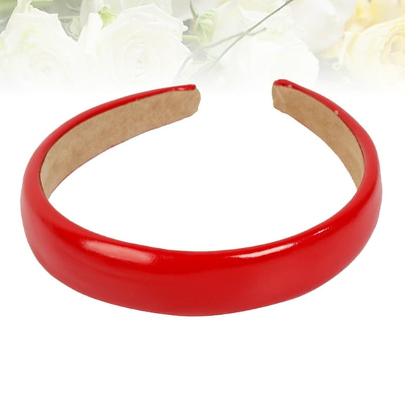 Pretyzoom White Headbands for Women Hairbands Pressure-free Red 1Pack