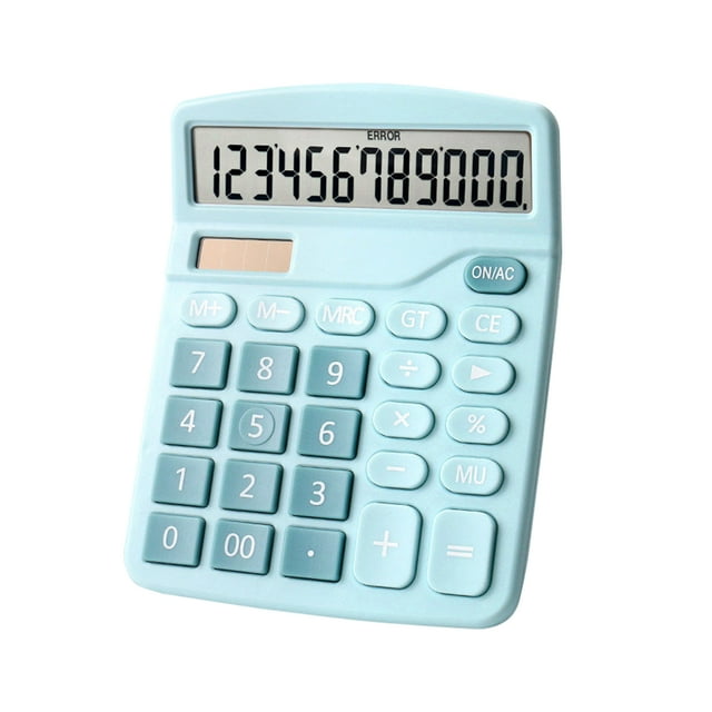 Calculadora de escritorio Calculadora de función estándar con pantalla LCD grande de 12 dígitos Ener Tomshoo Calculadora