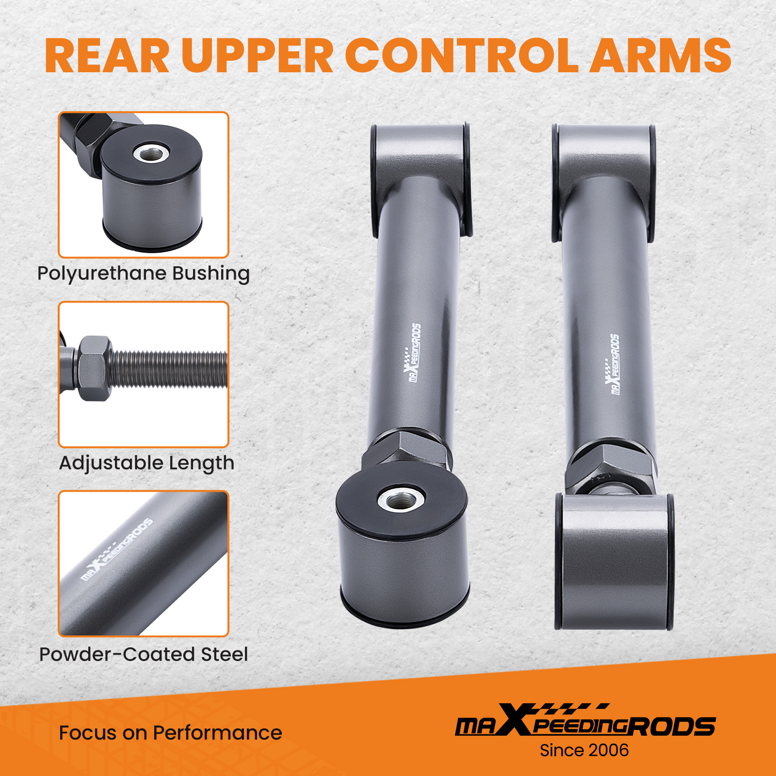MaXpeedingrods Rear Upper Adjustable Control Arms For Jeep Grand Cherokee ZJ 93-98