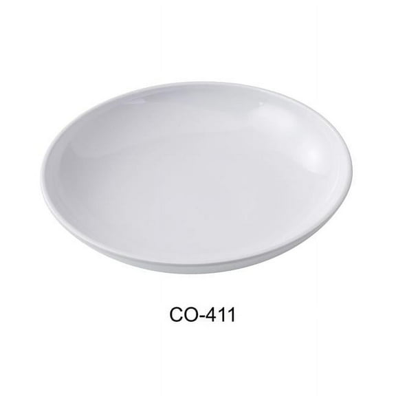 Yanco CO-411 Coupe Pattern 11 x 2.5 in. Salad Bowl, White Color - 36 oz - Melamine - Pack of 12