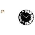 thumbnail image 1 of Modelo De Sofá De Madera En Miniatura Y Reloj De Pared Acrílico Decorativo, Silencioso, Fácil De Leer, Simple, Redondo, Grande, Para Casa De Muñecas, Hotel, Oficina, Hogar, Baño, Muebles, 1 of 8