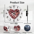 thumbnail image 2 of Love Flowers Wall Clock 12 Inch Non-Ticking Clock Round Decorative Printed Wall Clock for Home Office Decoration, 2 of 9