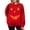 Red, variant on Halloween Sweatshirt for Women Crewneck Pullover Sweatshirt for Work Travel Long Sleeve Solid Top Modern Casual Comfort Clothing for Winter White S