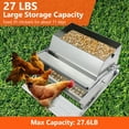 thumbnail image 5 of Automatic Chicken Treadle Feeder, 27 LB Large Galvanized Steel Poultry Feeder, Outdoor Use, No Waste, 10 Chickens for 11 Days, Metal Chicken Feeder Kit Suits Duck, Bantams, Pheasants, 5 of 9