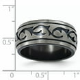 thumbnail image 7 of Edward Mirell Black Titanium Brushed 10mm Band, 7 of 7