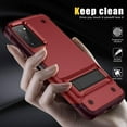 thumbnail image 3 of for Samsung A03S Case,Galaxy A03S Phone Case with Tempered Glass Screen Protector,[Military Grade] Kickstand Hybrid Shockproof Protective Case for Galaxy A03S, Dark Red, 3 of 14