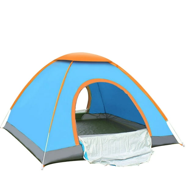 Carpas abiertas automáticas de doble persona Carpas familiares Carpa plegable de playa Camping para acampar al aire libre Suministros de fiesta en la playa (azul cielo)