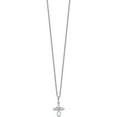 thumbnail image 2 of Sterling Silver White Ice Rhodium-Plated 18 Inch Diamond Cross With Heart Necklace 2 Extender (Width 12.6) (Length 20) - Jbsp, 2 of 5