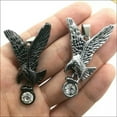 thumbnail image 5 of U8MO 1/5pcs men's eagle charms pendants Jewelry DIY accessories for necklace 48*30mm-Silver-1pc, 5 of 8