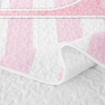 thumbnail image 5 of Manfei Pink Ribbon Bow Tie Quilt King,Alphabet L Pattern King Coverlet Set,3pcs,1 Bedspread and 2 Pillowcases, 5 of 7