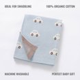 thumbnail image 5 of YIXPOH 100% Cotton Knit Baby Swaddle Blanket Soft Lightweight Receiving Stroller Blanket for Newborns Infants Toddlers Light Blue, 5 of 8