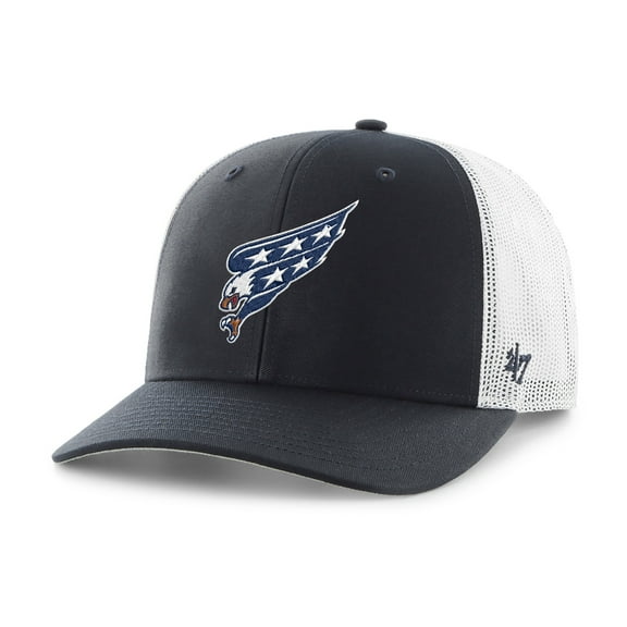 Men's '47 Navy Washington Capitals Screaming Eagle Logo Trucker Adjustable Hat