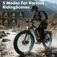 thumbnail image 2 of (US in Stock) Dual Motor Ebike,Electric Bike Fat Tire , 60V/25Ah,5000W Peak 26" All-Terrain 38MPH High-Speed Fat Tire Electric Bike,105 Mile Range , Hydraulic Brakes , for Adults Off-Road Commuting, 2 of 12